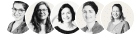Un groupe de femmes en noir et blanc, représentant des avis clients de l'entreprise Mue Lab.png